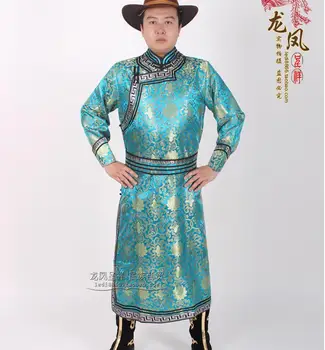 Весенняя одежда монголов Мужская Длинная национальная одежда для выступлений