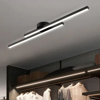 Скандинавский минималистичный ленточный светодиодный потолочный светильник для балкона, дорожки, коридора, столовой, спальни, домашнего Декора, внутреннего освещения