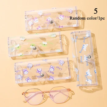 Прозрачный футляр для очков, Женские Портативные Милые Солнцезащитные очки, Коробка для хранения очков от близорукости, Защитный Органайзер для очков для путешествий