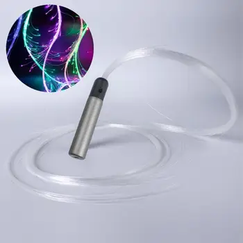 Новый светодиодный Волоконно-оптический Хлыст с Поворотом на 360 ° Волоконно-Оптический Хлыст Многоцветный Перезаряжаемый Светящийся Хлыст Sparkle Flow Disco Dance Хлысты