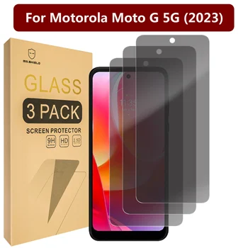 Защитная пленка для экрана Mr.Shield [3 упаковки] Для Motorola Moto G 5G (2023) [Закаленное стекло] [Защита от шпиона]