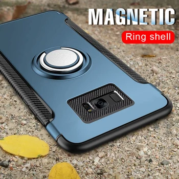 Роскошный Автомобильный Чехол с Магнитным кольцом для Samsung Galaxy S7 Edge S9 S8 Plus Note 9 Чехол Для телефона S10e Plus Противоударный Чехол