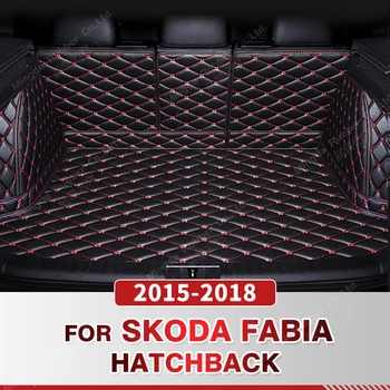 Автоматический Коврик для багажника с полным покрытием для хэтчбека SKODA Fabia 2015-2018 17-16, накладка для багажника Автомобиля, аксессуары для защиты интерьера