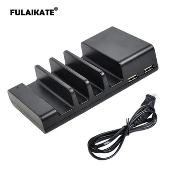 Зарядная станция FULAIKATE с 4 USB-портами для iPhone 8 Plus, настольная док-станция для смартфона, держатель планшетного ПК