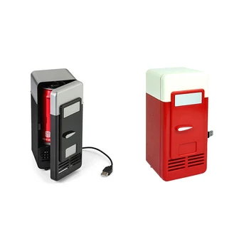 Мини-холодильник USB с морозильной камерой для холодной доставки, мини-холодильник USB, Небольшой портативный мини-холодильник для газировки для автомобиля