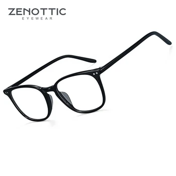 ZENOTTIC Маленькая Квадратная Оправа для оптических очков, Классические Ретро Прозрачные линзы, Ацетатные очки без рецепта для мужчин BT2007