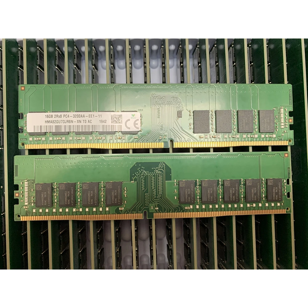 1 Шт. HMA82GU7DJR8N-XN Для оперативной памяти 16 ГБ 16G 2RX8 DDR4 3200 UDIMM ECC Серверная память