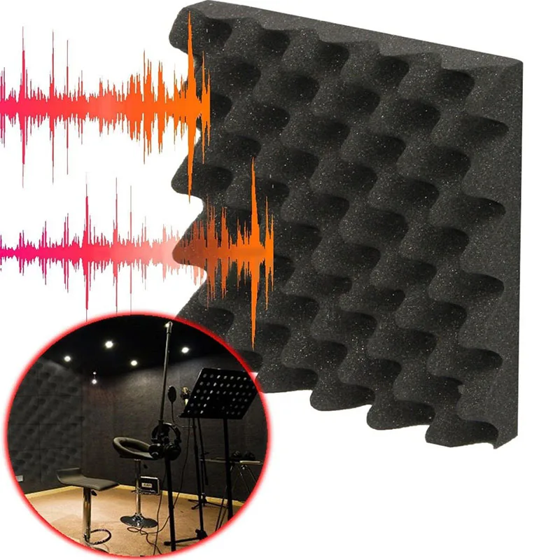 25 * 25 * 5 см Звукоизоляция и звукопоглощающая поролоновая губка Отличный эффект звукоизоляции Студийная Звукоизоляционная поролоновая доска