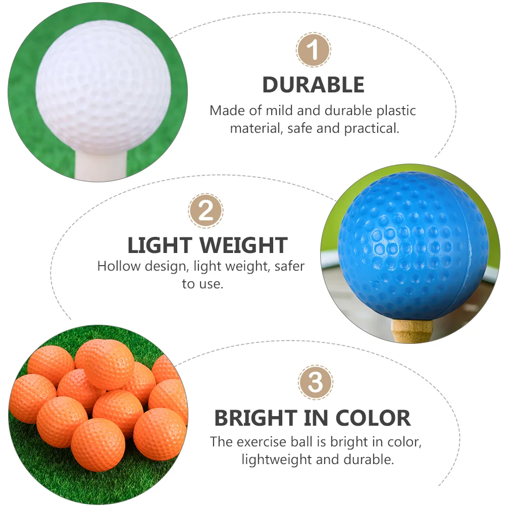 35 Шт. Мячи для гольфа, аксессуары для интерьера, Непористый тренировочный пластик для игры в гольф