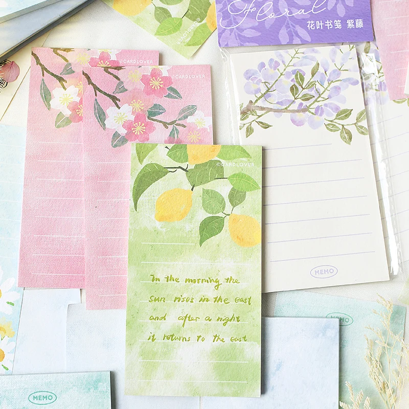 6 упаковок в партии, серия Hua Ye Shu Jian, милое креативное украшение, бумажный блокнот 