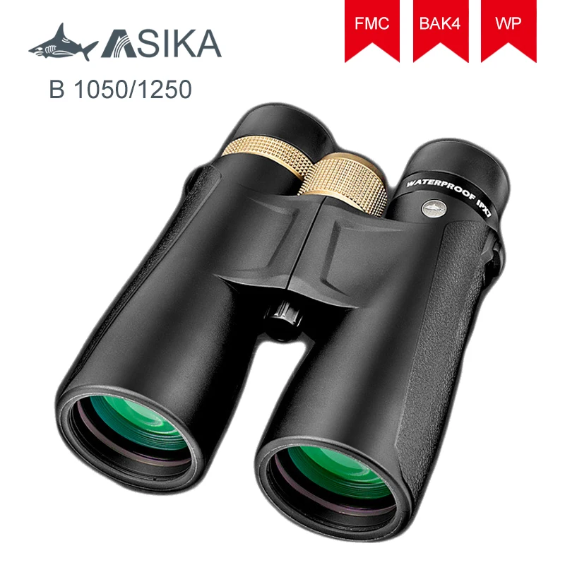 Asika HD 10x50 мм и 12x50 мм Бинокулярная Призма BAK4 с покрытием FMC, Заполненная Азотом, Водонепроницаемая для Наблюдения за Птицами, Охоты, Спорта на открытом воздухе