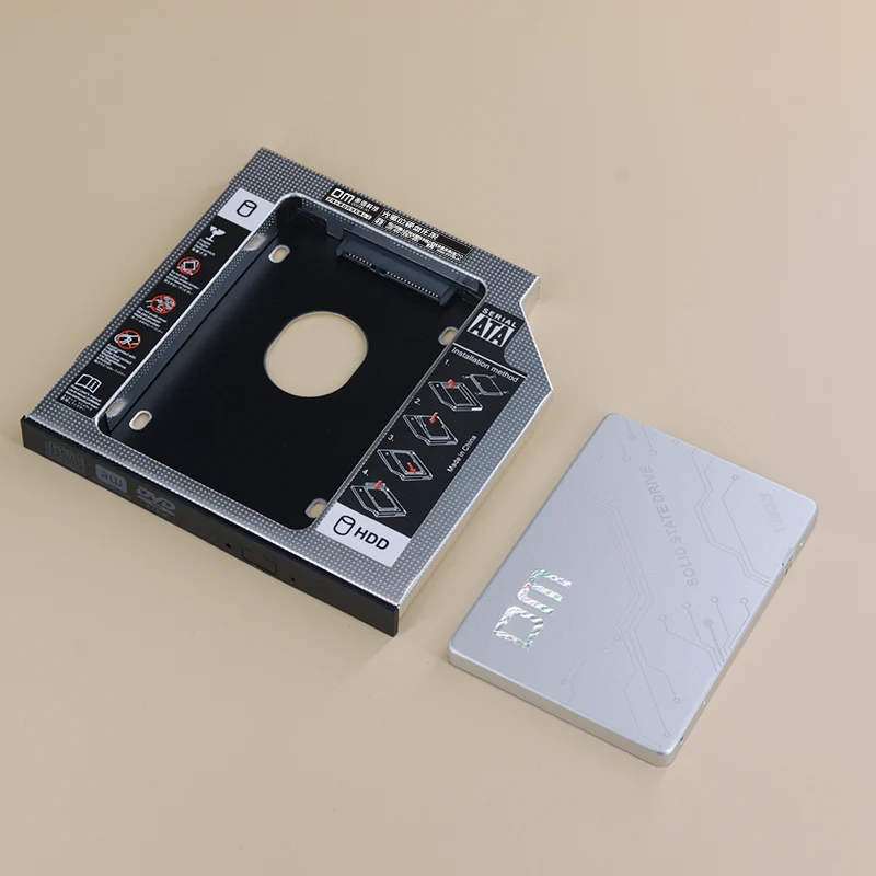 DM HDD Caddy DW95S 9,5 мм Алюминиевый Optibay SATA 3,0 Жесткий Диск Коробка Корпус DVD Адаптер 2,5 SSD 2 ТБ Для Ноутбука CD-ROM