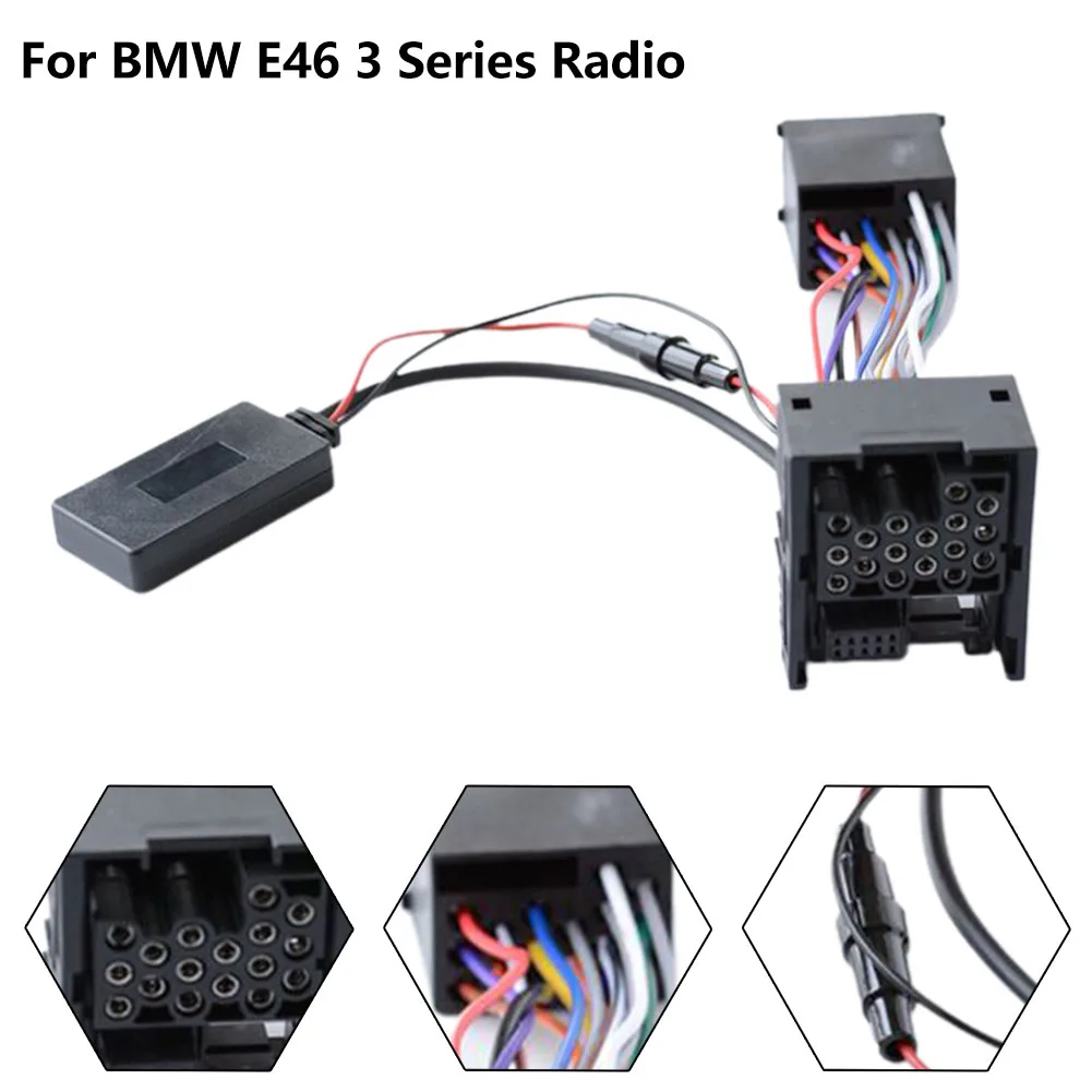 Автомобильное радио Bluetooth 10-контактный аудиокабель AUX IN без потерь Адаптер для беспроводного адаптера BMW E46 3 серии Модуль музыкального приемника
