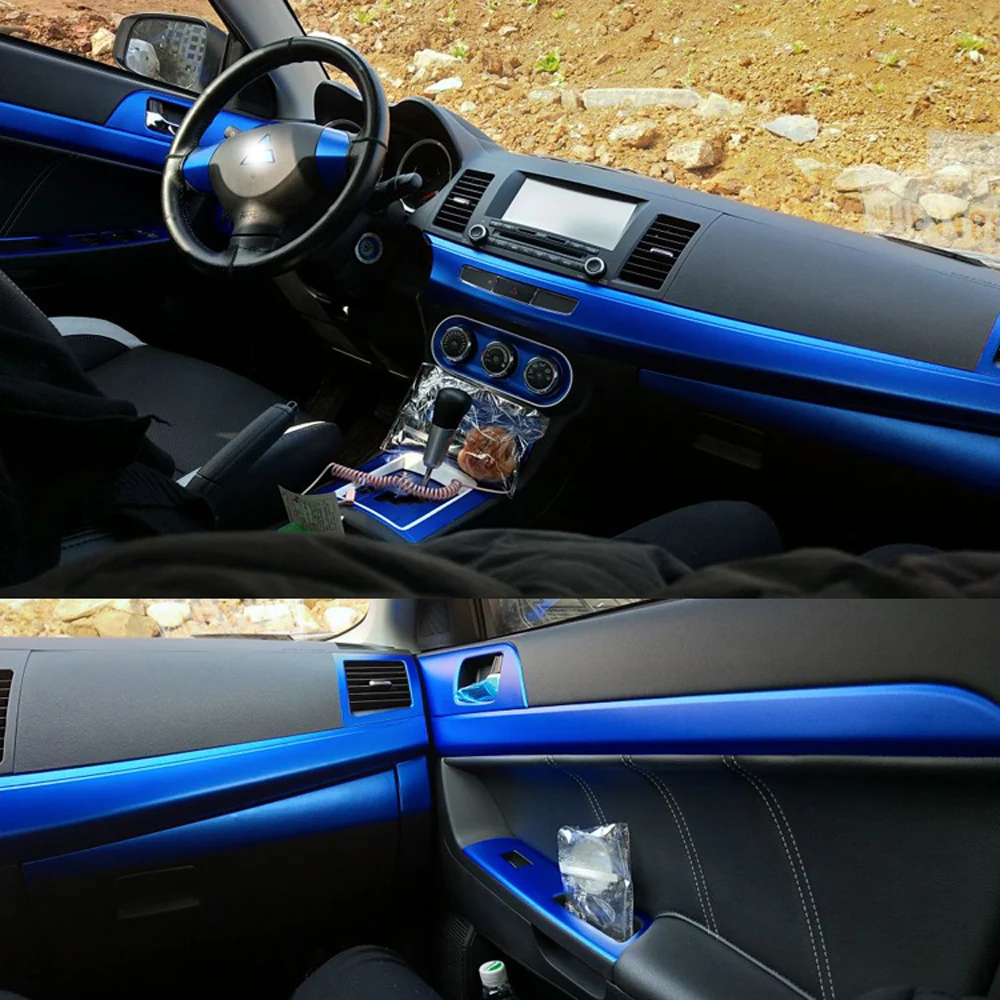 Автомобильный Стайлинг 3D5D Из Углеродного Волокна, Внутренняя Отделка Центральной Консоли, Изменение Цвета, Литье, Наклейки Для Mitsubishi Lancer EX 2009-2016