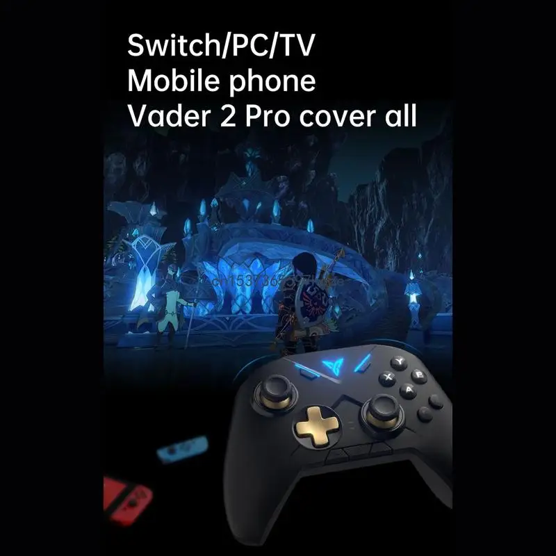 Беспроводной игровой контроллер Flydigi Vader 2, встроенный геймпад с 6-осевым движением, двойной вибрацией и RGB-подсветкой