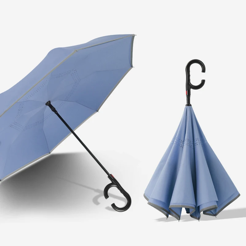 Высококачественный Прочный зонт с ветрозащитной длинной ручкой, мужской черный роскошный зонт-трость, бизнес-парагвай, сменный дождевик