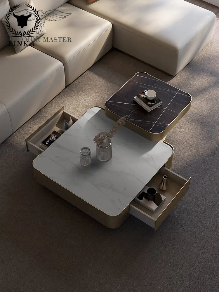 Журнальный столик с шейкером легкое и роскошное сочетание креативного современного минимализма Итальянский минимализм журнальный столик из скандинавского мрамора