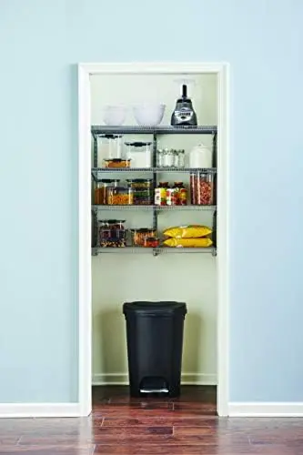 Комплект системы организации хранения в шкафу 36 дюймов, система из 4 полок для хранения в кладовой, белый