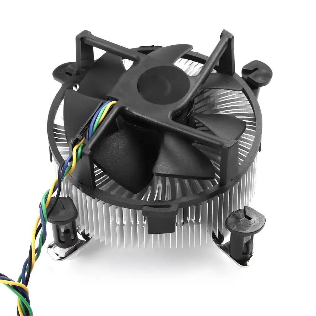 Новейший Высококачественный Алюминиевый Материал CPU Cooling Fan Cooler Для Компьютера PC Тихий Бесшумный Охлаждающий Вентилятор Для 775/1155/1156