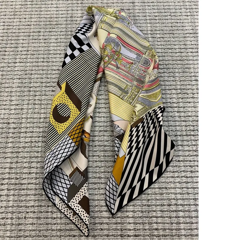 Новый Оригинальный 100% Шелковый шарф-шаль Двухсторонний 90 Шелковых шарфов Шейный платок