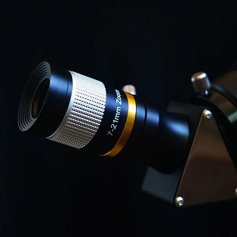 Окуляры Аксессуары Для Астрономического телескопа 7-21 мм Окуляр с Переменным увеличением Алюминиевый Непрерывный Зум 1,25 дюйма 31,7 мм