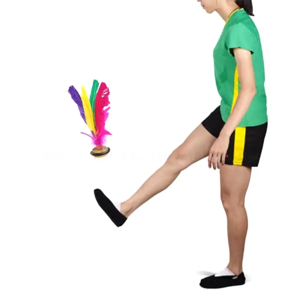 Разноцветные перья, Волан, Интерактивные игры, игрушки, Сила мышц ног, Гибкость тела, Тренировка, реквизит для фитнеса, веселые подарки для детей