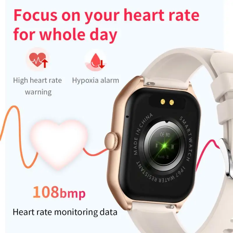 Смарт-часы H40 С полным экраном, мониторинг артериального давления, состояния здоровья, Прослушивание музыки, камера дистанционного управления, браслет, аксессуары