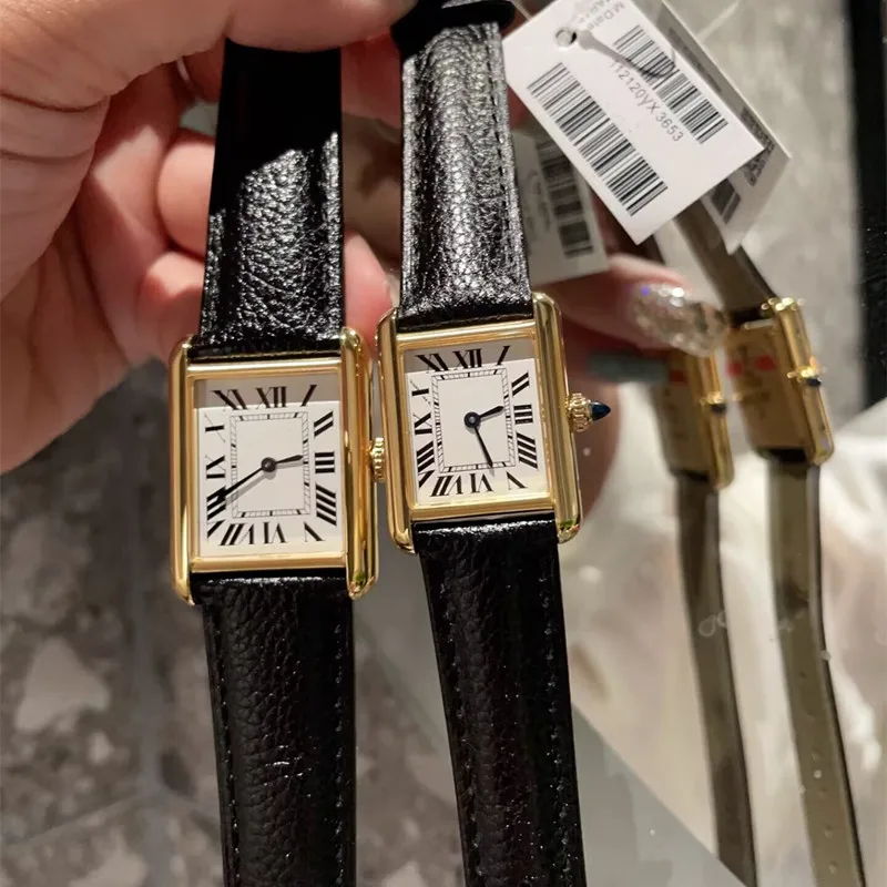 Топ элитного бренда, оригинальное качество, японский механизм Reloj Mujer, Модные женские простые кварцевые кожаные часы на квадратной бретел...