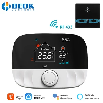 Beok Smart RF Беспроводной Wifi Термостат Регулятор Температуры Для Газового Котла С Подогревом Пола Termostato Работает с Alexa