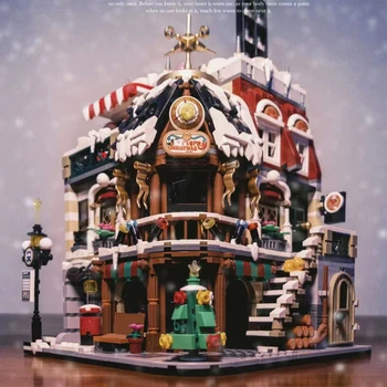 Loz Рождественское Кафе, мини-частицы, строительные блоки, головоломка, сборка, украшения, игрушки для мальчиков и девочек, подарки для друзей