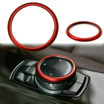 Красное Алюминиевое кольцо Для Ручки Мультимедийного контроллера Idrive Центральной Консоли Idrive Для BMW 1 2 3 4 5 6 7 Серии X3 X4 X5 X6