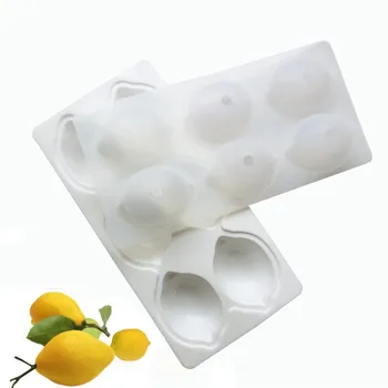 Инструменты Для украшения французского Десертного торта 3D Форма лимона Фруктовая Силиконовая форма Брауни Формы для торта, мусса Инструменты для выпечки кондитерских изделий
