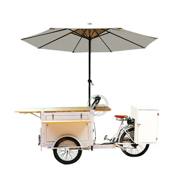 Электрический Педальный Бизнес 3-колесный Грузовой Велосипед для мороженого, Уличный мобильный торговый грузовик, Кофейный киоск, Тележка для общественного питания