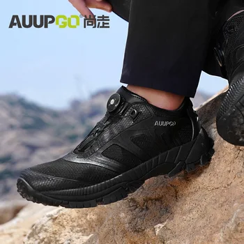 2023 Новая уличная треккинговая обувь Водонепроницаемая Высококачественная Мужская Охотничья обувь Противоскользящие дышащие Альпинистские Походные кроссовки