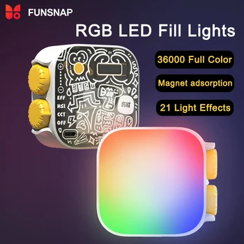 Funsnap RGB LED Video Light Фотография Заполняющая Камера Осветительная Панель CRI95 + 2500-9900K 36000 Полноцветных Ламп VS SIDANDEFF