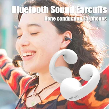 DIXSG Bluetooth-гарнитура с костной проводимостью, Беспроводная клипса для ушей, звук гарнитуры над ухом, Спортивная гарнитура, ушной крючок с микрофоном