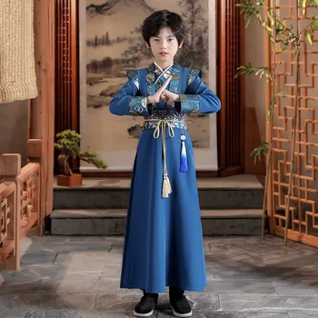 Детский старинный костюм в китайском стиле, костюм мальчика Хань, костюм Тан, древнекитайский костюм, летний стиль