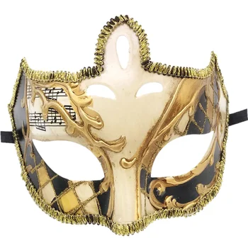 Винтажная маска в клетку с заостренным вырезом, высококачественная маска для карнавальных танцев на Хэллоуин в Европе и Америке