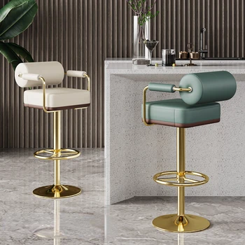 Металлический Европейский Барный стул, Современный Подъемник, Поворотные Стильные стулья, Дизайнерская кухня, Итальянские Табуреты Altos, домашнее украшение