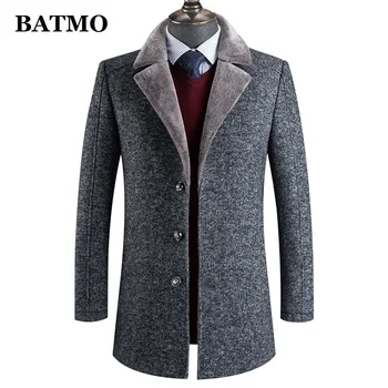 BATMO 2022 новое поступление, зимний шерстяной утепленный тренч, мужские повседневные куртки, пальто 788