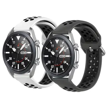 Силиконовый ремешок для Samsung watch 46 мм Active 2 42 мм/Huawei watch GT2/Amazfit bip, двухцветный сменный ремешок для Samsung watch 3