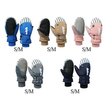 Варежки Регулируемые Практичные Удобные С Утолщенным соединительным замком, Утепленные лыжные перчатки для мальчиков и девочек, детские уличные