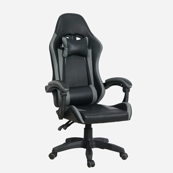 2022 Высококачественное Настраиваемое Современное Игровое кресло из искусственной кожи RGB Эргономичного Серого цвета для геймеров
