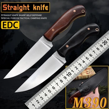 Новый прямой нож M390 портативный для тактики выживания в дикой природе, распределительная кобура, качественный нож для охоты в джунглях EDC