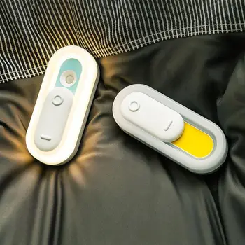 Светодиодный Ночник USB-Зарядка, Индукционная лампа с датчиком движения тела, для коридорного шкафа, Прикроватные Настенные светильники, Светодиодная поисковая лампа