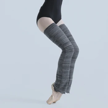 Теплые свободные чулки для разминки в балетных танцах, защитные носки для колен, женские весенние тонкие танцевальные носки