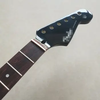 Черными глянцевыми деталями грифа гитары, 22-дюймовая точечная замена грифа из розового дерева диаметром 25,5 дюйма
