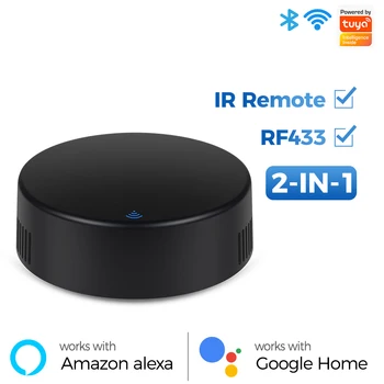 Tuya Smart WiFi RF433 МГц ИК-пульт дистанционного управления для кондиционера, рулонных штор, голосового приложения Alexa Google Home Яндекс Алиса