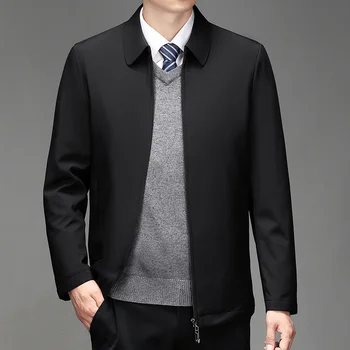 Новая зимняя мужская куртка с пуговицами на лацкане для делового отдыха, удобная теплая куртка с хлопковой подкладкой, пальто