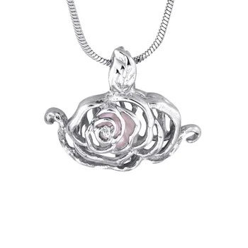 5 шт., Медальоны из бисера в форме цветка Розы с жемчугом/драгоценным камнем, подвески в виде клетки, покрытые родием для браслета, ожерелья, ювелирные изделия 